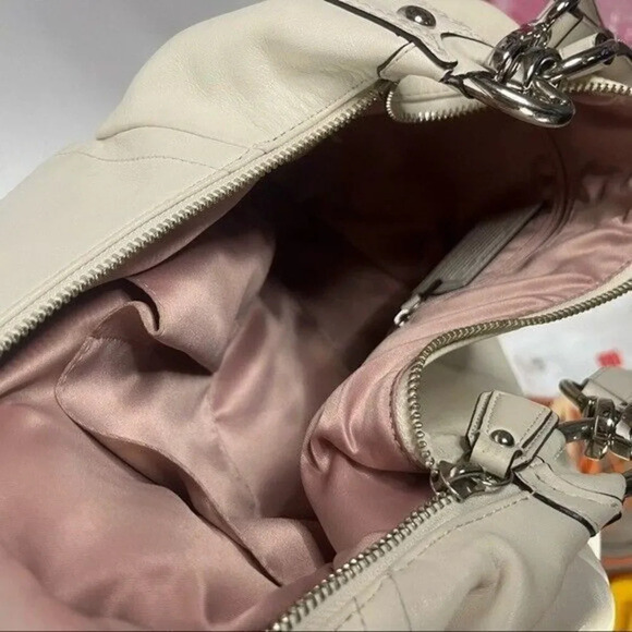 Coach Kristin White Leather Hobo Shoulder Satchel Bag - Picture 11 of 11